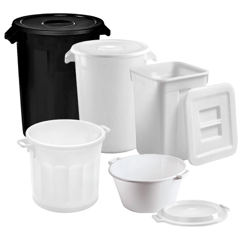 barreños con tapa y sin tapa