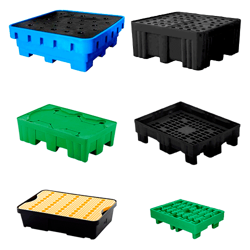 paletas de retención de líquidos, palet retención diferentes capacidades