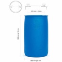 BIDON DOS BOCAS REDONDO 220L  RY AZUL