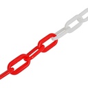 PAQ. 25ML CADENA SEÑALIZACIÓN BL/ROJA 8 MM