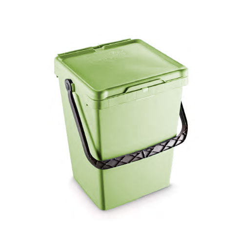 CUBO COCINA ECOBOX CON ASA PLASTICA MARRON