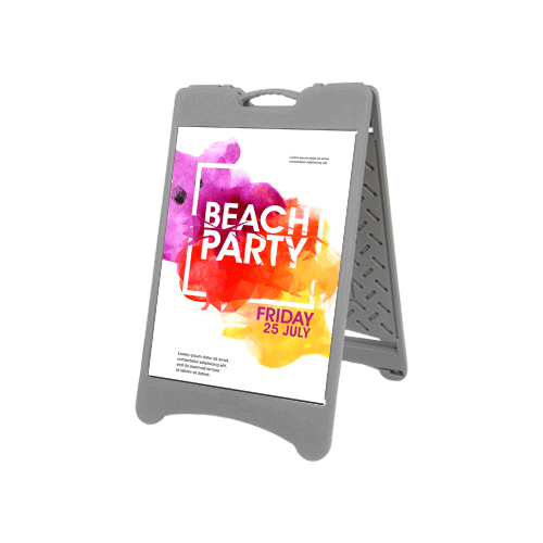 CABALLETE PLEGABLE SEÑAL GRIS PERSONALIZABLE