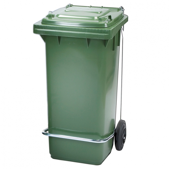 CONTENEDOR CON PEDAL 120 L VERDE MY