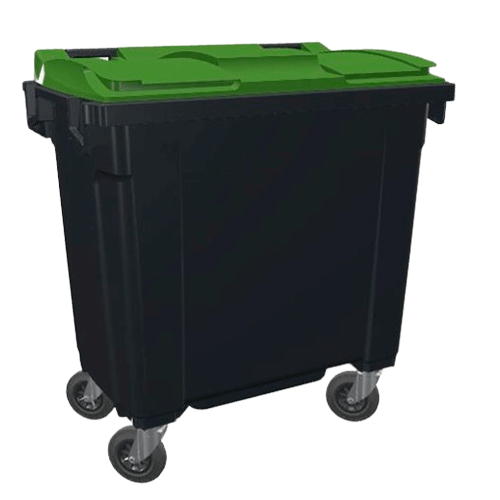 CONTENEDOR 770L CITYBAC CUATRO RUEDAS- TAPA  VERDE