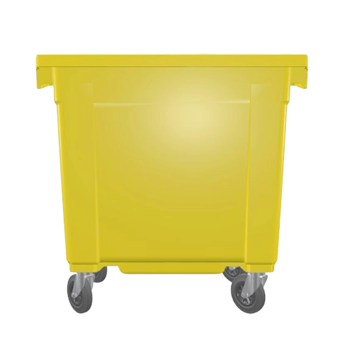CONTENEDOR 800 L CITYBAC AMARILLO 4 RUEDAS Y SIN TAPA