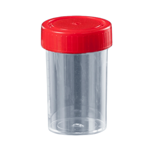 FRASCO 60cc POLIESTIRENO TAPA ROJA
