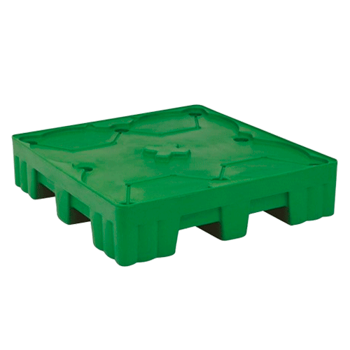 PALET DE RETENCION 240L MONOBLOC 4 BIDONES