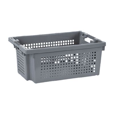 CAJA A/E PERFORADA 600x400 GRIS