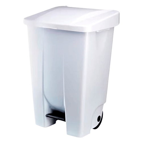 CONTENEDOR SELECTIVO CON RUEDAS/PEDAL 80L