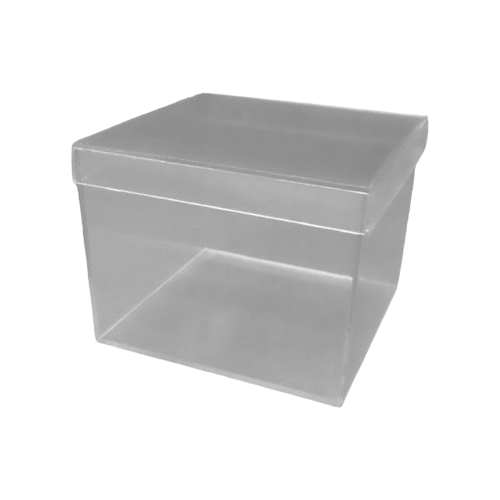 CAJA TRANSPARENTE CUADRADAS CON TAPA